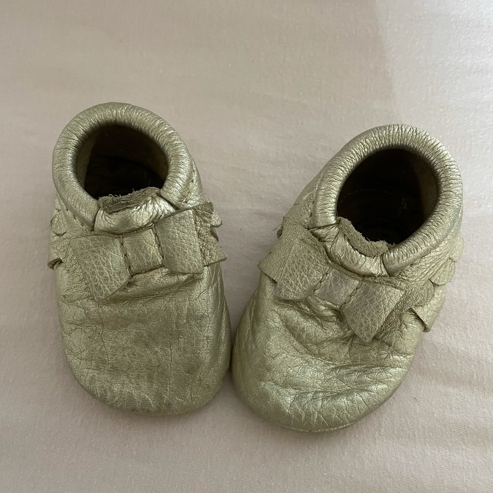 Gold freshly picked moccasins